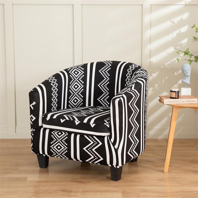 Floral Prints Single Armchair Cover Relax Spandex Single Seater Tub Club Couch Slipcover For Living Room Sofa Protector Covers
