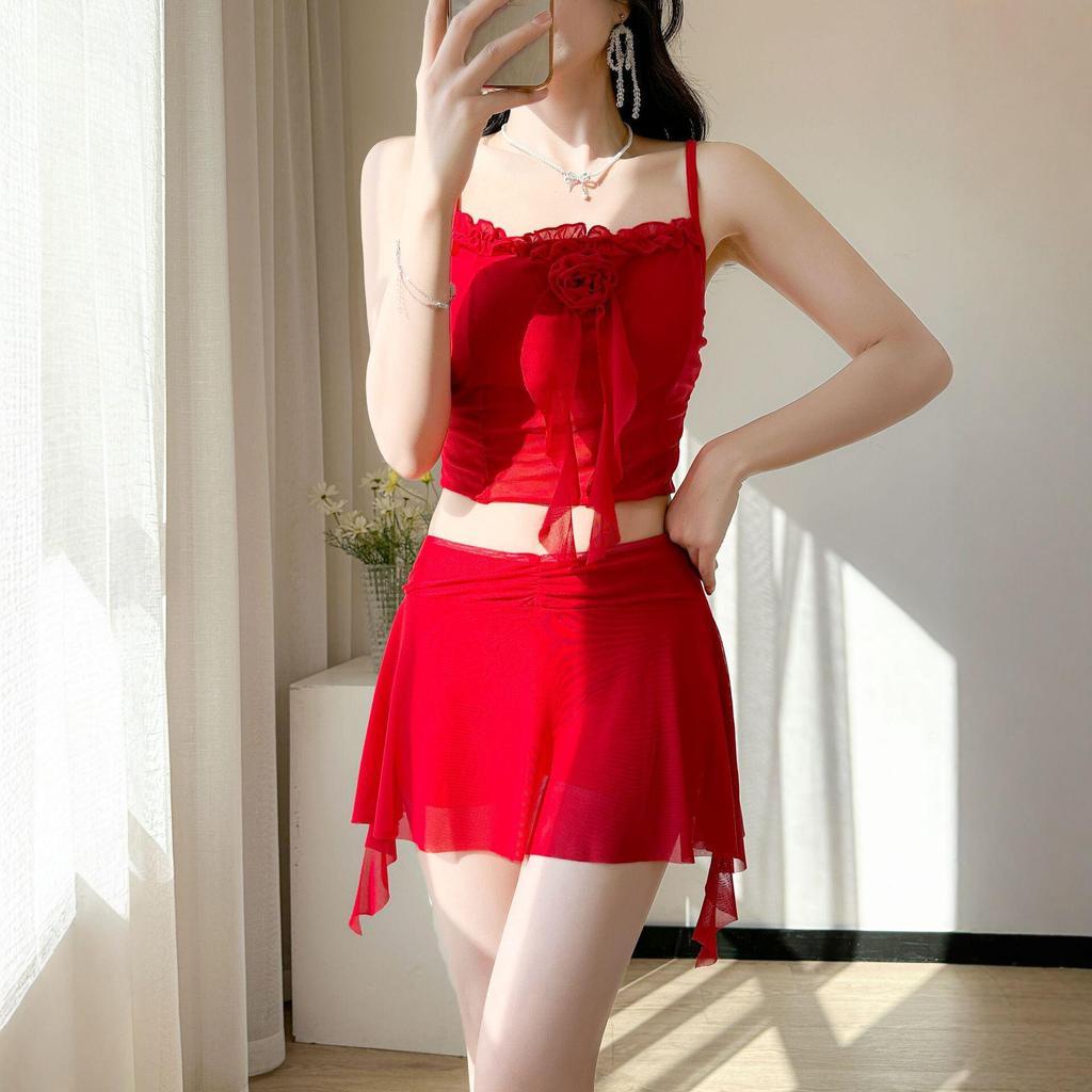 Fairy Women's Red Halter Neck Bikini - Sexy Bali Style Swimwear
