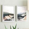 2pcs/set Scenery Art Oil Painting Canvas with Wood Frame Draw Wall Decor Home Living Room Decorations 30x40cm