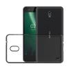Coque et protection d'écran - PHONILLICO - Nokia 2 - Silicone Transparent - Ultra Mince - Pack avec Verre Trempé