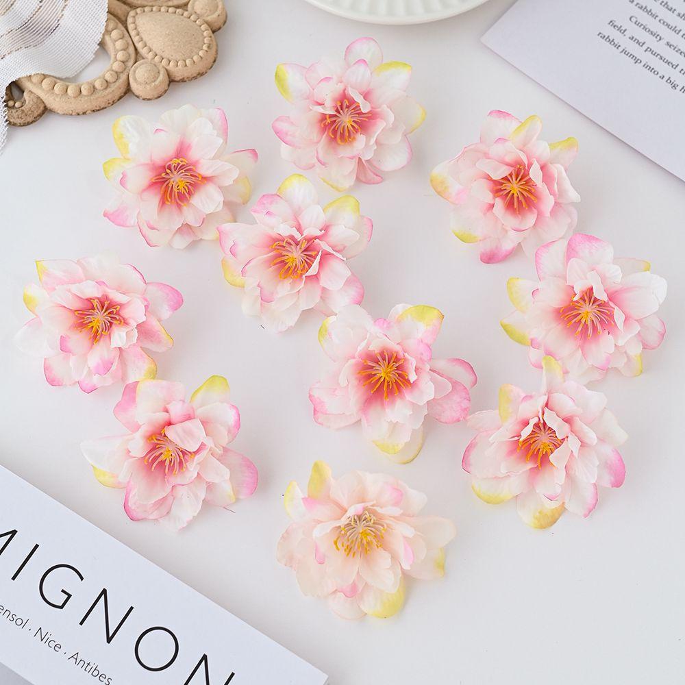 

Cheap Silk Artificial Flowers peony Hot sales christmas Wedding bridal bouquet Home Garden wreath Festival DIY hairpin gift box 10pcs