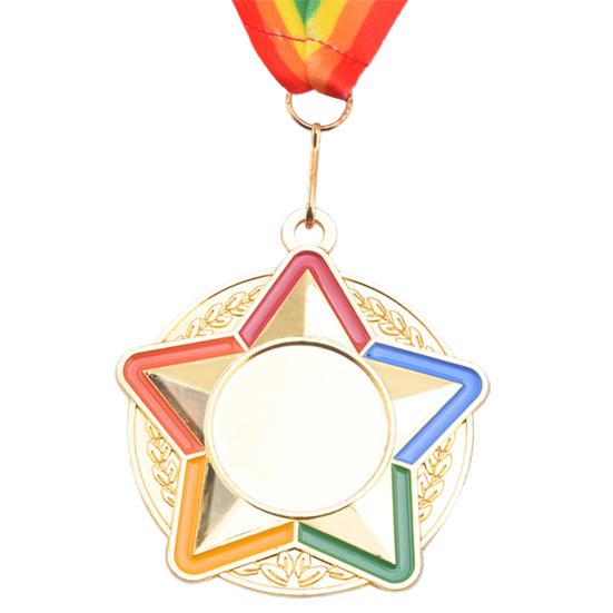 

Medal Bright Color Polishing And Grinding Non-deformable Shiny Commemorative Metal Games Pentagram Medal