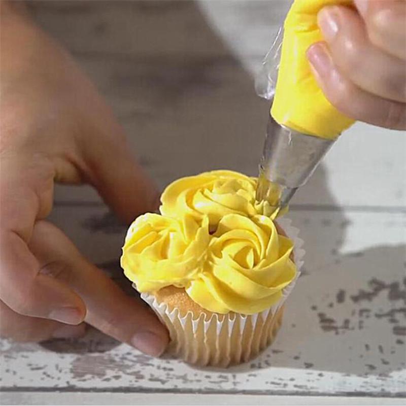 12Pcs Cake Decorating Tools Icing Cream Piping Nozzle Tips Confectionery Pastry Bags Stainless Steel Nozzles Tip Cake Decoration