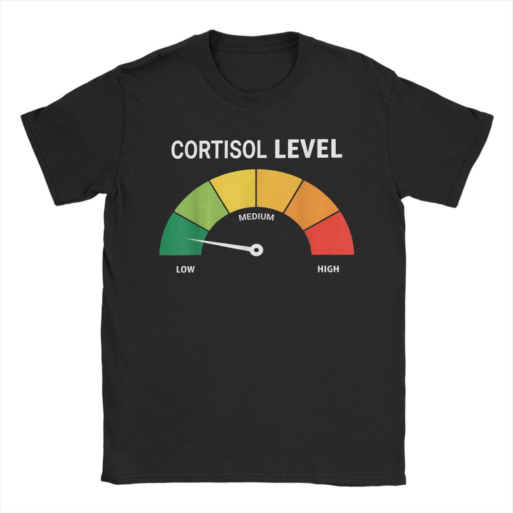 Low Cortisol Levels Awareness StateUnisext v Meme TShirt Beach Cotton T Shirts For Unisex Tshirt ShortSleeved Streetwear Tees