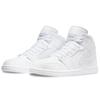 Air Jordan 1 Mid Triple White Herre Sneakers 554724-136