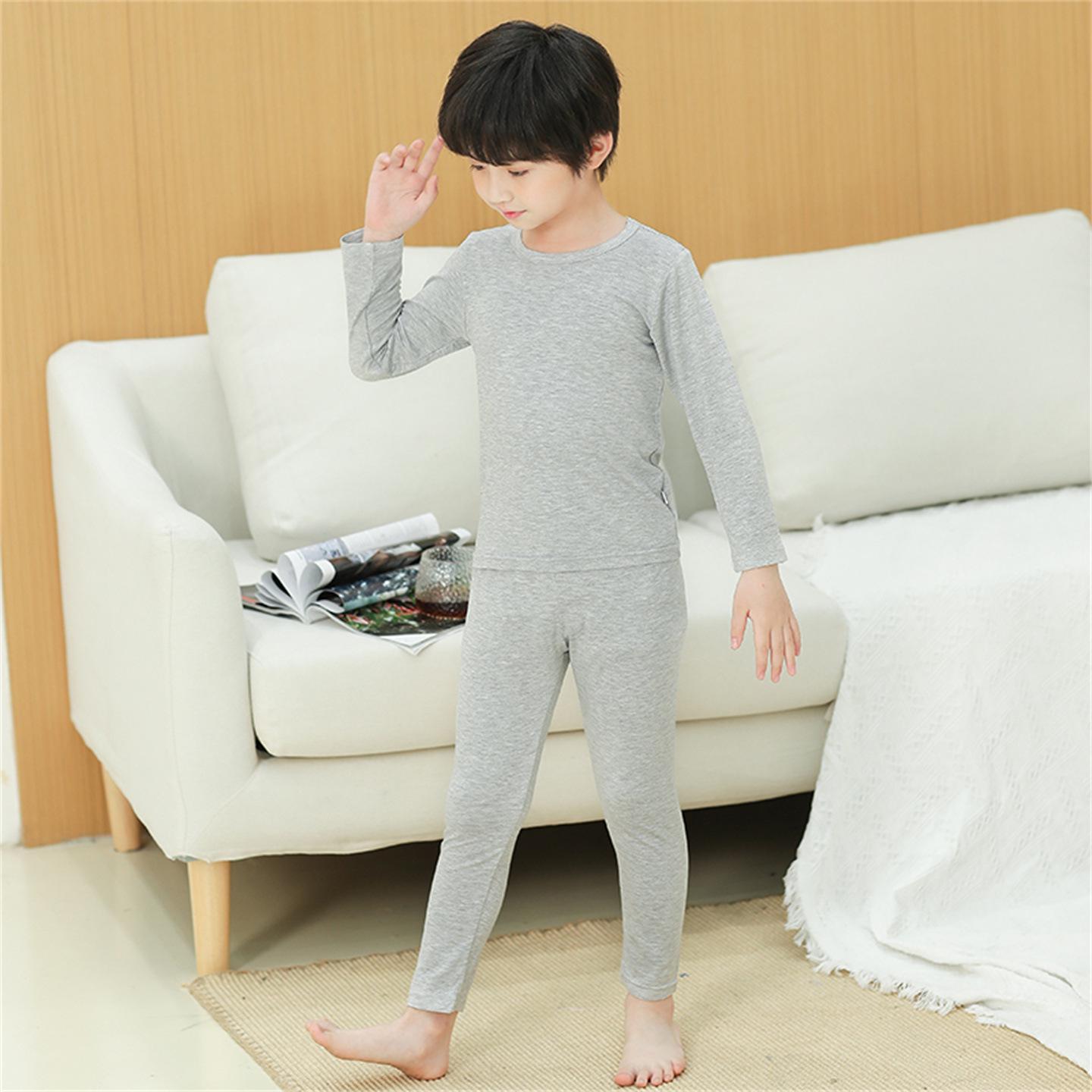 

Boys Thermal Underwear Set - 2025 Autumn/Winter Collection 110 cm серый
