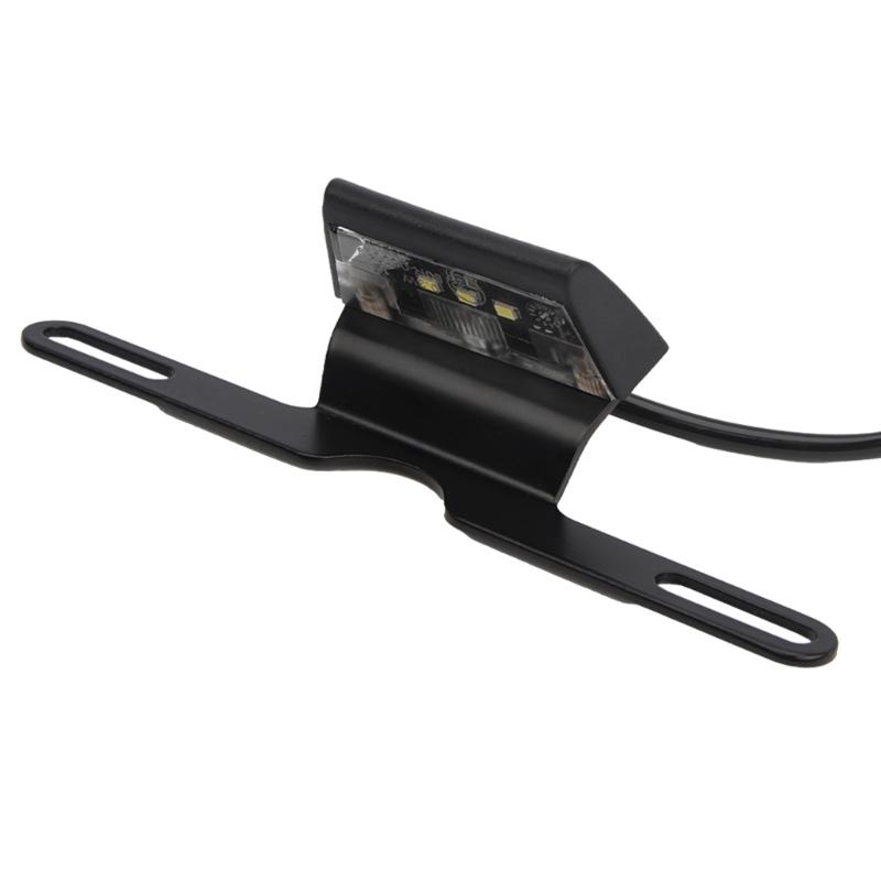 Lâmpada de Placa de Licença Multifuncional para Motocicleta com Suporte Suporte para Lanterna Traseira Lâmpada de Placa de Licença de Alumínio com Moldura para Motos