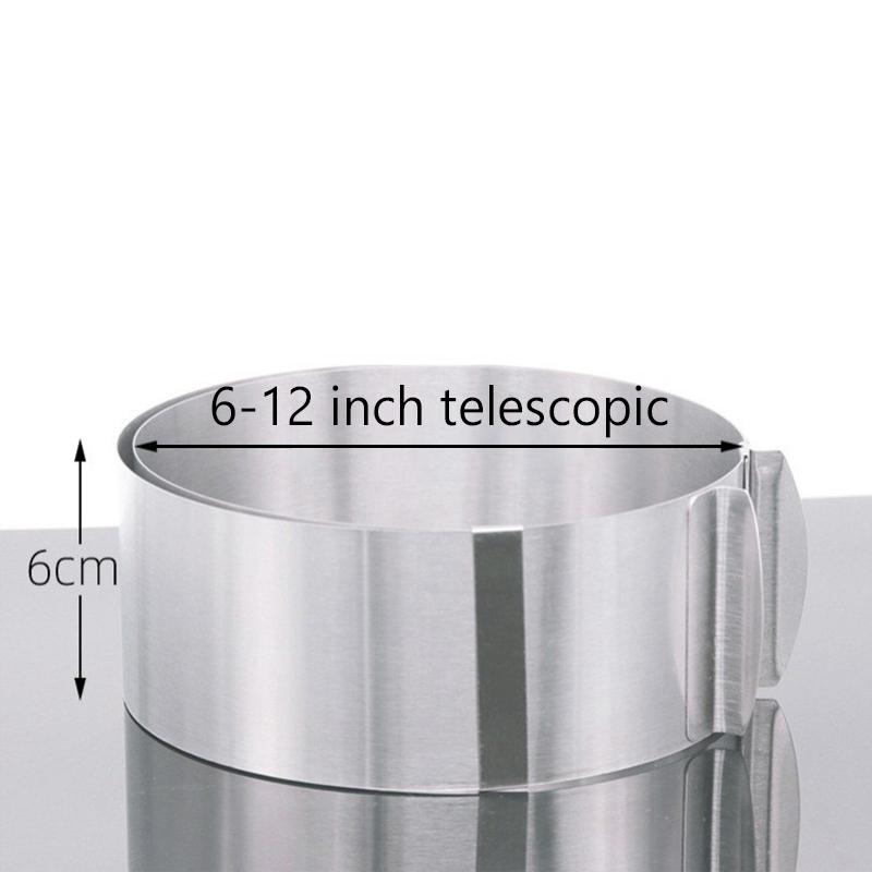 

Нож для арбуза, нож для торта, слайсер, регулируемая круглая форма для мусса для выпечки торта 6-12 дюймов, выравниватель-слайсер для торта 6cm high