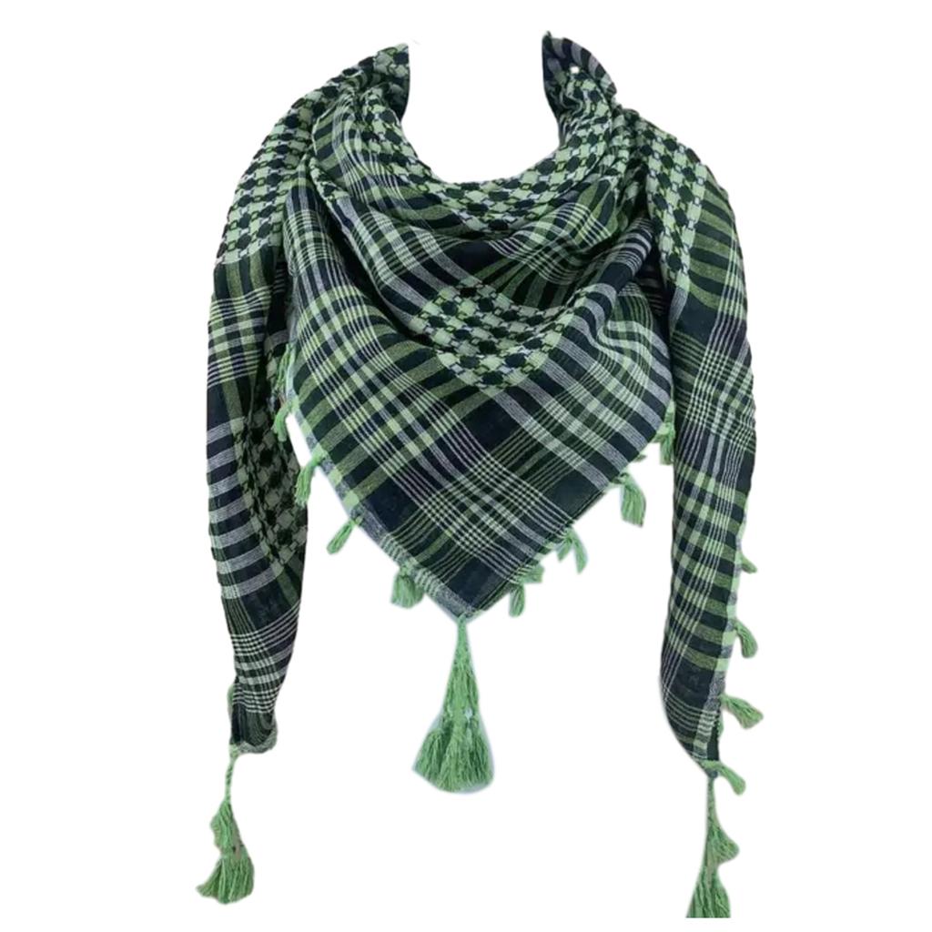 Breathable Shemagh Tacticals Desert Scarf Wrap Winter Shawl Neck Warmer Cover Head Wrap Windproof Tassels Scarf