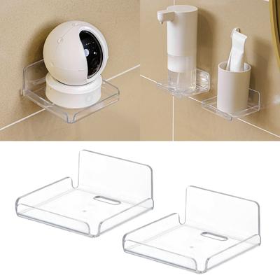 2pcs Wall Record Wall Shelf Wall Mounted Storage Holder Vinyls Acrylic Display Shelves Clear Floating Storage Stand Rack