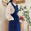 Grembiule Senza Maniche in Cotone e Lino Per Casa Cucina Arti e Mestieri Con Orlo Arricciato Per Donne
