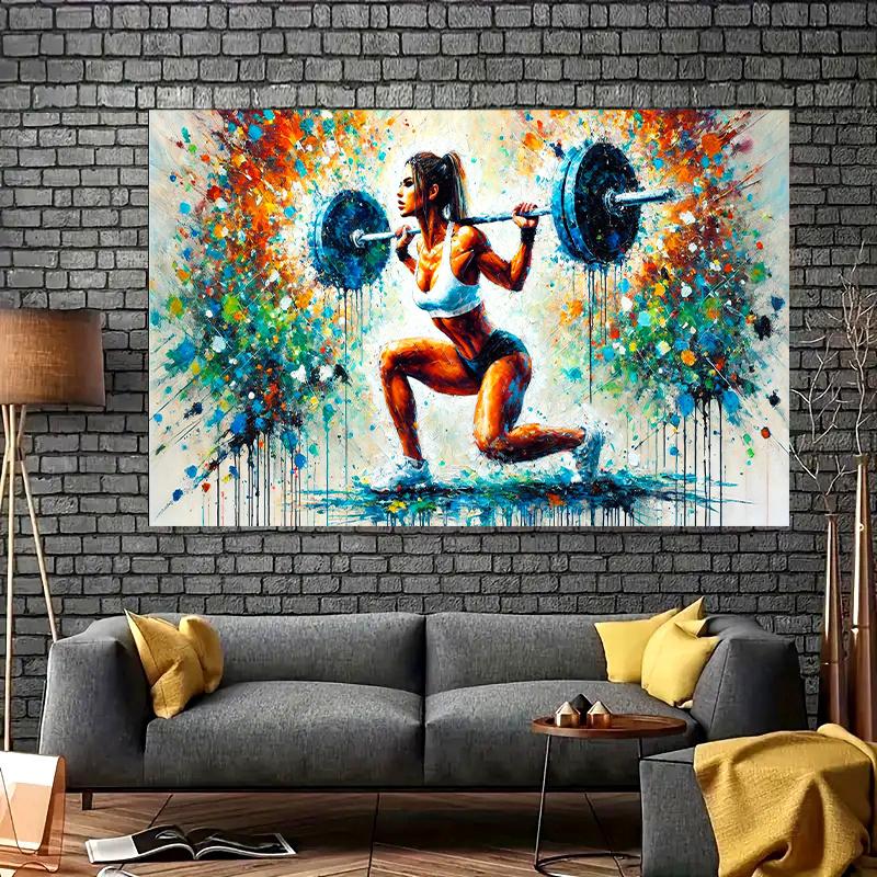 Party banner - Fitness theme with vitality, suitable for family gatherings, gardens, studio celebrations and outdoor eve