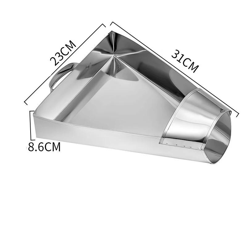 French Fries Shovel Tool Chip Scoop Food Stainless Steel Kitchen Tools Fries Burger Packaging Tool Single Double Handles Grip