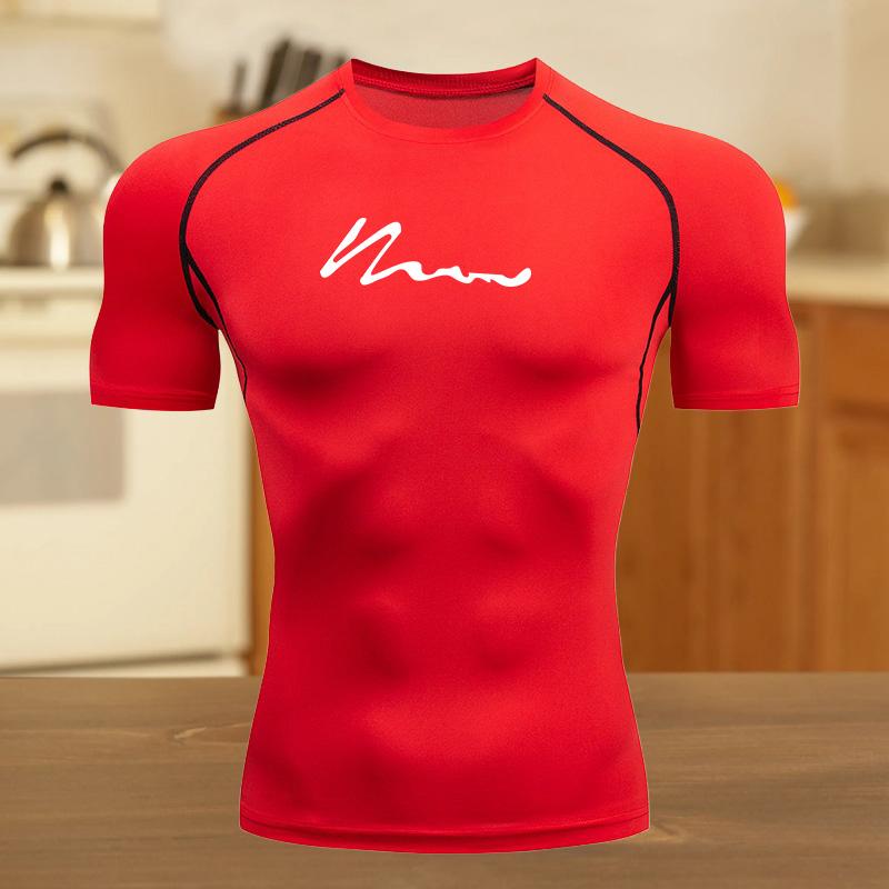 

Компрессионная футболка для мужчин, для тренировок, быстросохнущая, топы для бега, дышащая, влагоотводящая, облегающая, фитнес-футболка, устойчивая к поту XXXL