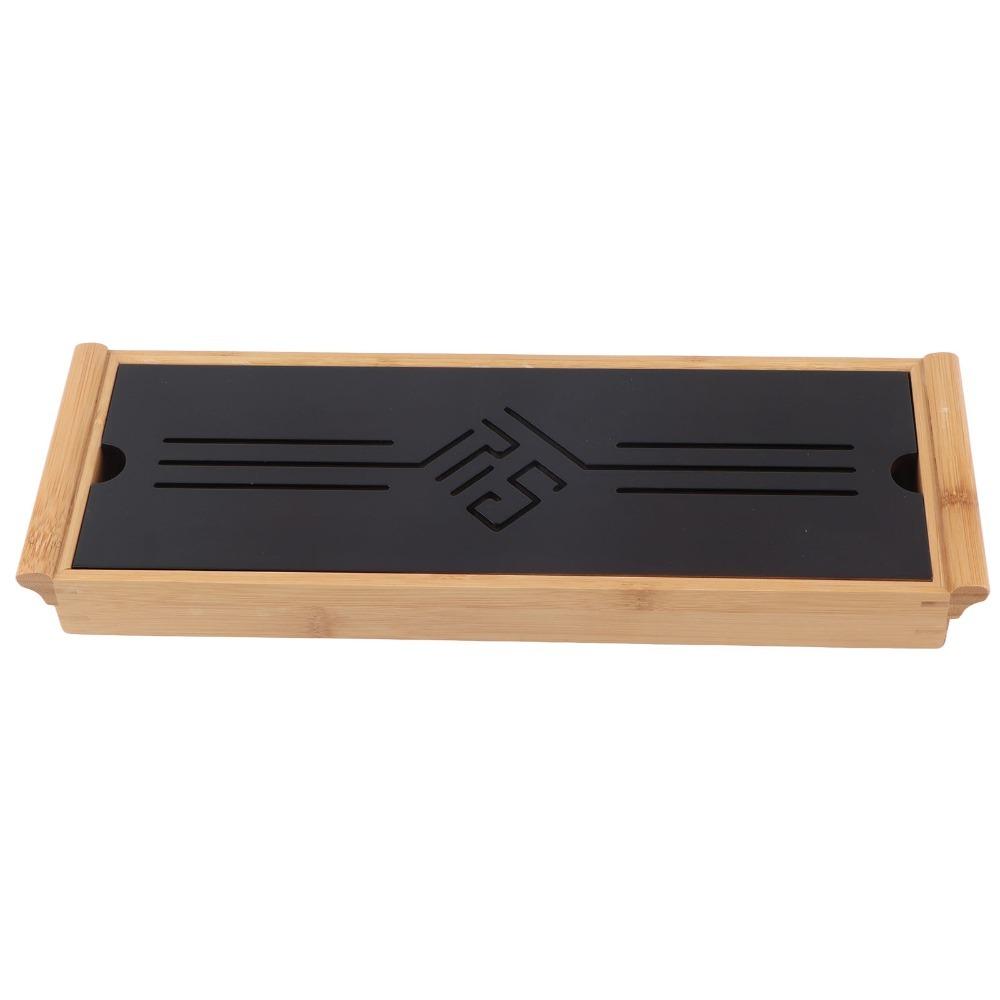 Traditional Chinese Style Bamboo Tea Tray Drainage Type Bamboo Chinese Tea Tray Serving Plate Cup Plate Tea Plate Tea Serving светло-серый