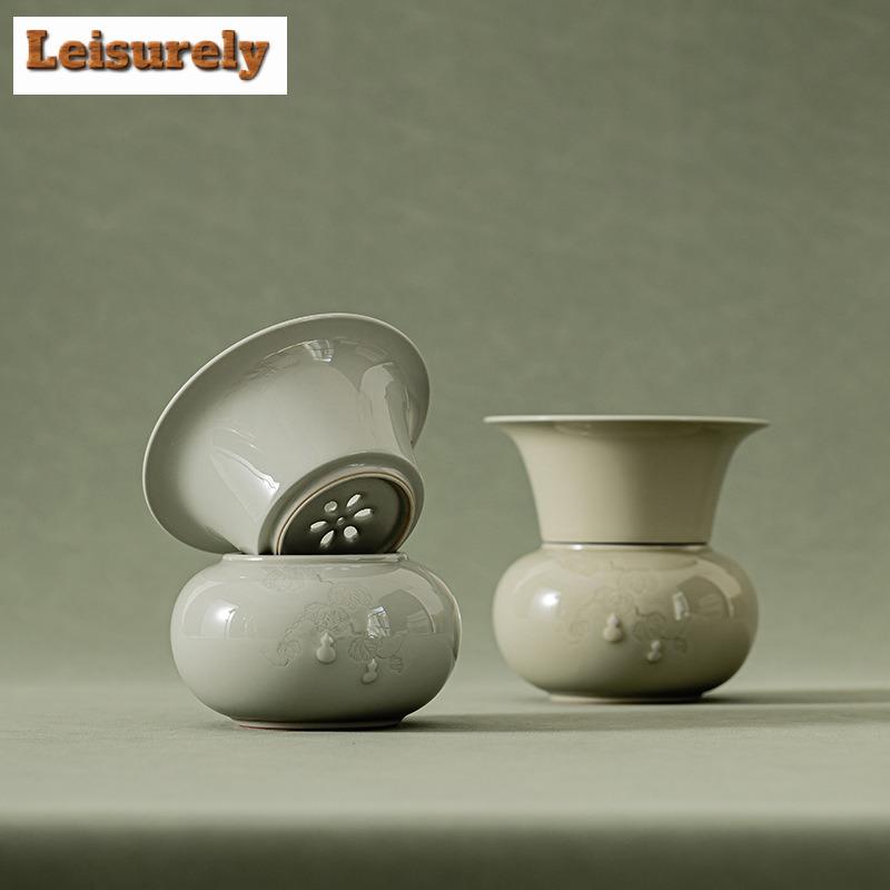 400ml Beixitang Ice Table Color Ceramics Jianshui Tea Washing Basin Tea Residue Barrel Household Chaxi Accessories Decoration