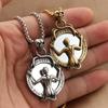 Punk Vintage Stainless Steel Magic Mirror Pendant Necklace For Men Women Gothic Unique Skull Necklaces Fashion Jewelry Gifts