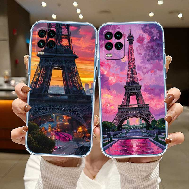 RE49 Paris Eiffel tower Transparent Phone Case for Motorola Moto Edge 20 30 40 50 S30 Fusion Ultra Pro Neo Lite + G200 G23