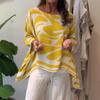 Chiffon Blouse With Digital Print For Women Spring Casual Loose Fit Shirt