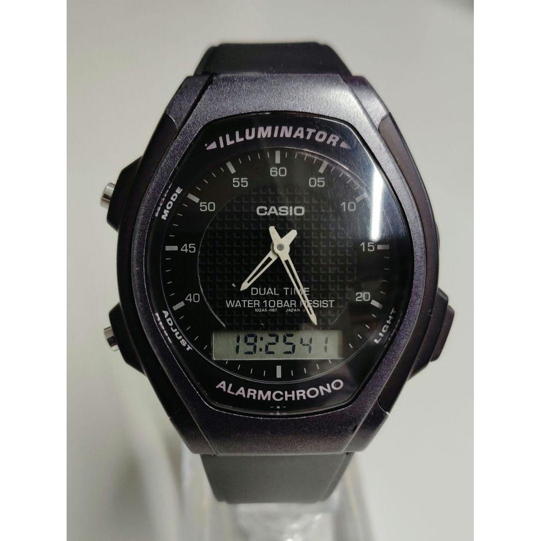 CASIO AQ-140W Custom Dyed Black Analog Digital