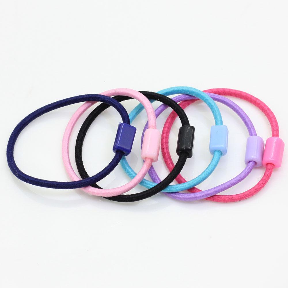 Acrylic Beads Elastic Hair Rope Knotted Elastic Hair Ties Ponytail Holder