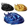 Cute Dragon Toy for Collectors 3D Printed Golden Statue, Fantasy Desktop Ornament, Collectible Creative Room Accessory Art Craft Toy, Unique Gift Kids