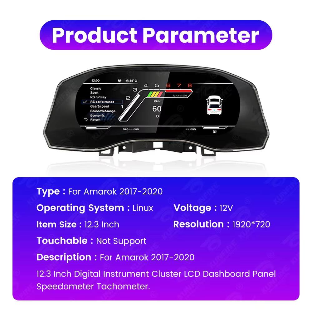 Volkswagen Amarok 2017-20 Digital LCD Speedometer Cluster