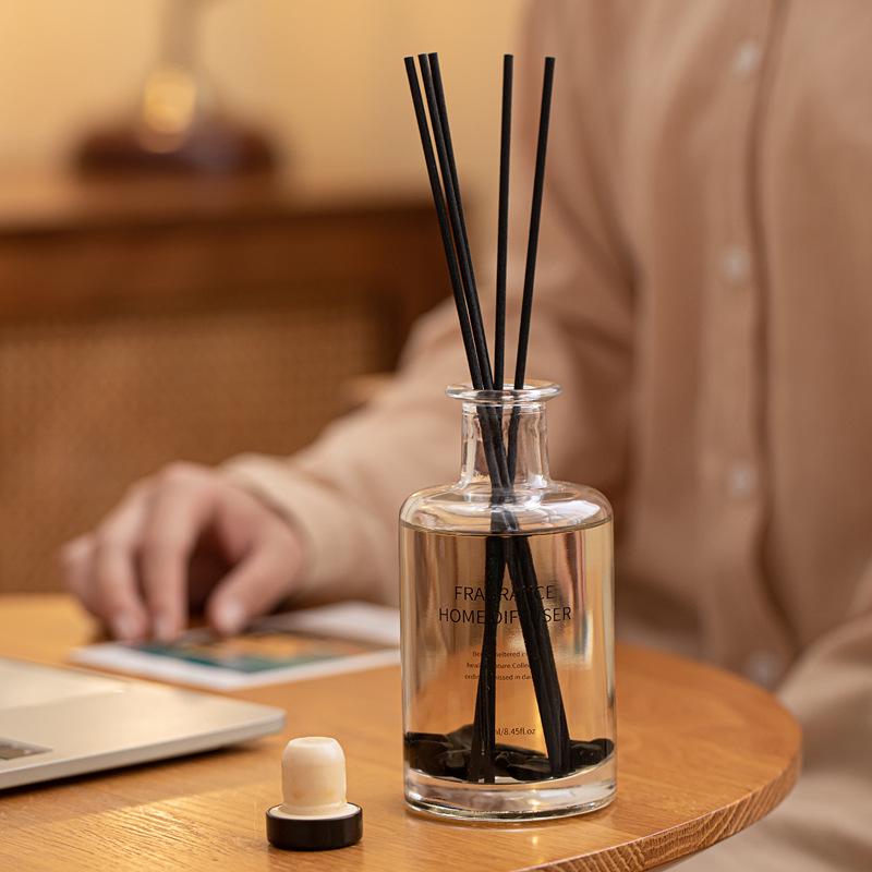 Rattan Glass Aromatherapy Diffuser: Flameless Essential Oil Decor for Home, Bedroom & Hotel