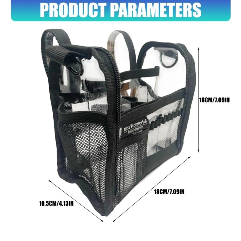 Viewable PVC Cosmetic Bag For Lip Products And Glosses Featuring Multiple Sections Simple To Transport
