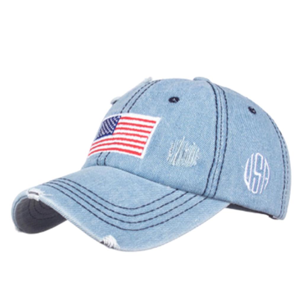Embroidered American Independence Day Flag Baseball Cap, Unisex Baseball Cap, Patriotic-Themed Sun Hat, Holiday Party Outdoor Casual Hat.