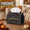 1pc Vintage Classic for Halloween Tissue Box - Bat Bone Cobweb Typography Napkin Storage Box, Fits Rolls, Facial Tissues And Single Sheets, 2 Sizes Fo