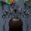 Trendy Halloween Spider Crystal Bridal Tiara Halo Crown Baroque Rhinestone Pageant Diadem Bride Headband Wedding Hair Accessory
