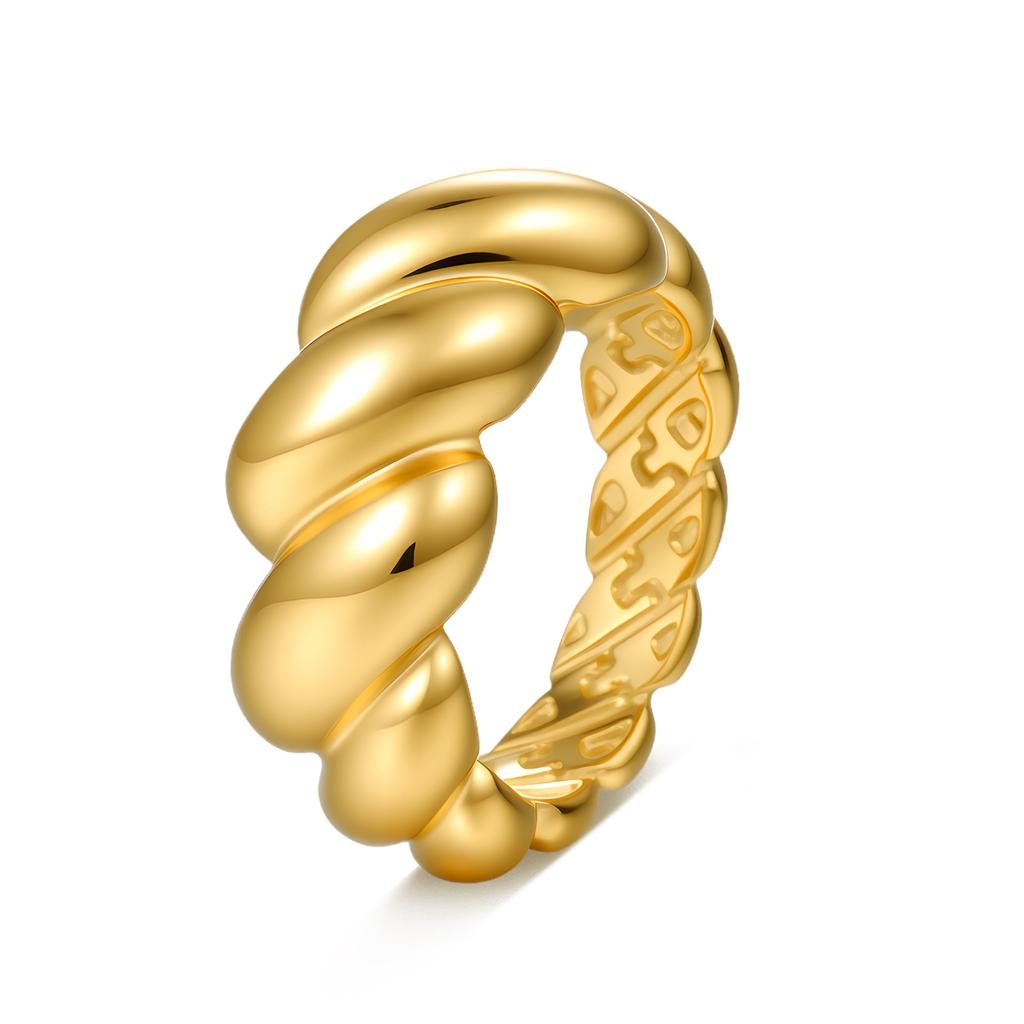 European and American New Twist-shaped Titanium Steel Jewelry Casting Rings European and American