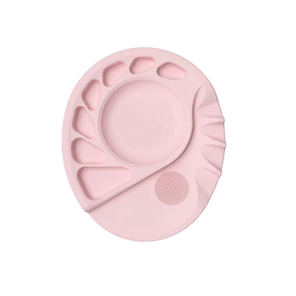 

Portable Silicone Makeup Mat Reusable Nail Art Gel Pad Foundation Palette Art Beginner рожевий