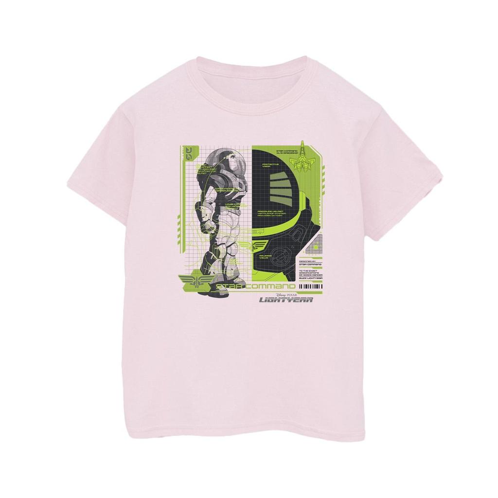 Disney Damen/Damen Lightyear Buzz Tech Panel Boyfriend-T-Shirt aus Baumwolle