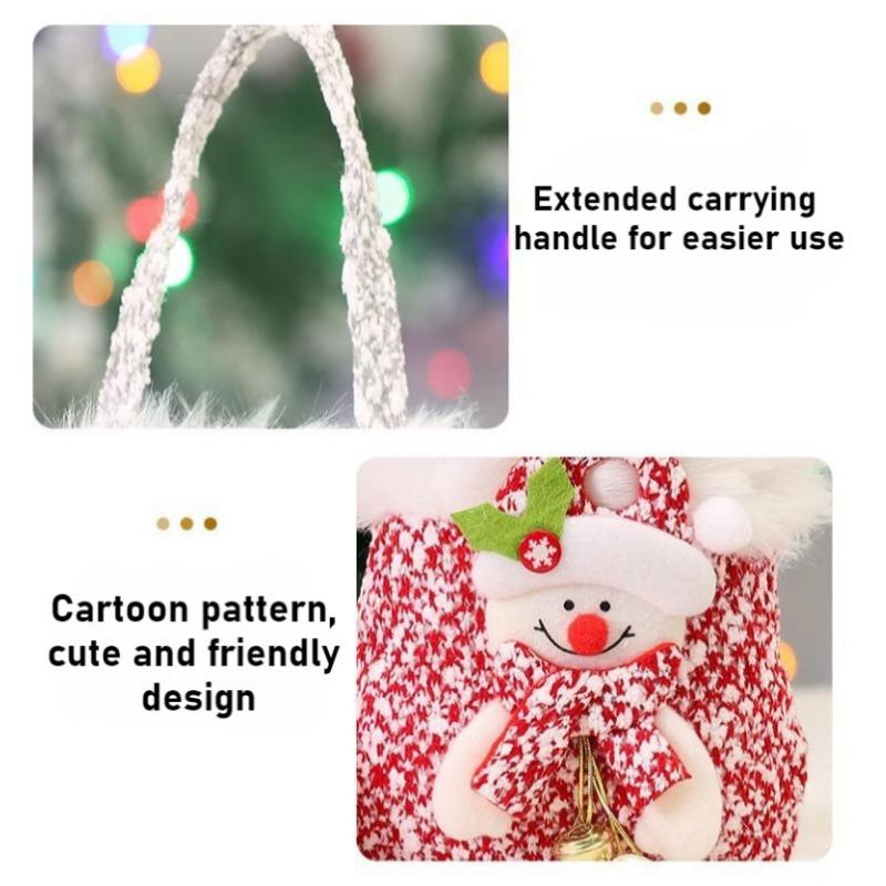 Christmas Gift Bag Simulation Santa Claus Snowman Elk Christmas Eve Gift Bag Candy Bag Packing Tote Bag Christmas Decoration