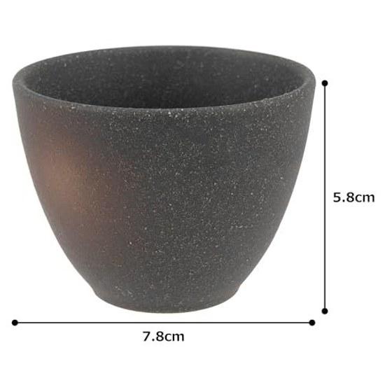 Tatara teacup 110cc black sand porcelain made Japan 23273