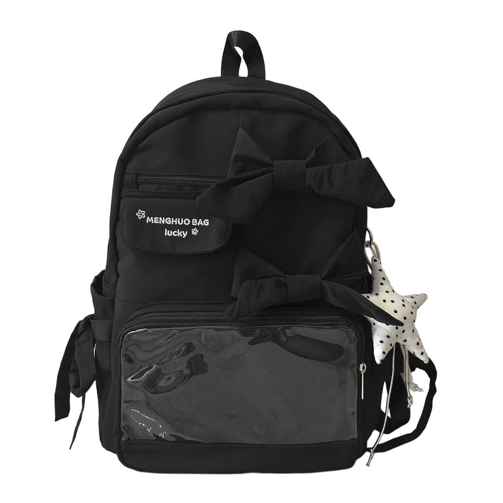 Zaino Zaino Scolastico da Donna 1011 Nuovo Grande Capacità Zaino da Pendolare Borsa Dolore Stile Fiocco Balletto Zaino Scolastico per Studente di Scuola Media