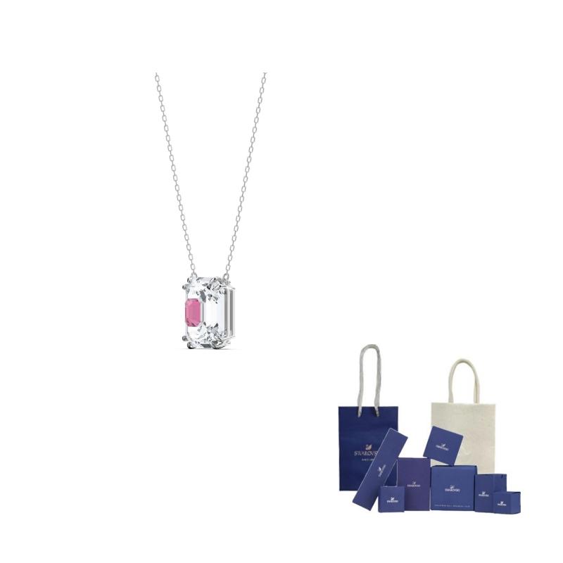 Swarovski Chroma Rhodium plated Necklaces Womens Silver F-Branded gift bag