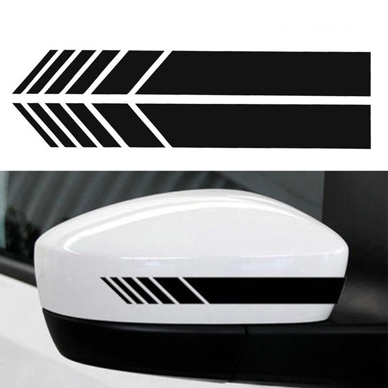 Car Rearview Mirror Sticker Striped Car Decal Sticker Rearview Mirror Matching Sticker