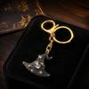 Halloween Pumpkin Keychain Rhinestone Keychain Ghost Witch Hat Spider Web Cat Bag Charm Car Key Ring for Handbags Backpacks Decoration Metal