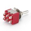5PCS DPDT Mini Toggle Switch 6 Pin 3 Position 6mm Miniature ON/Off/ON Switch MTS-203 for Auto Car Boat Truck Car Dashboard Electronic Devices 6A 125V
