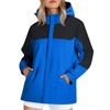 Women's Fashionable Color Blocked Long Sleeved Hooded Outdoor Thin Waterproof Running Sports Jacket, Submachine Jacket
