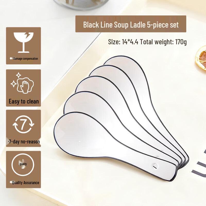 Qiwei Ceramic Soup Spoon