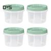 4Pcs Salad Dressing Containers 500ml BPA-Free Food Container for Snacks Condiment Sauce Reusable Sauce Cups for Lunch Box Fruit Nuts Yogurt Storage