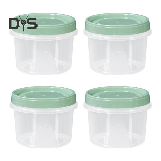 4Pcs Salad Dressing Containers 500ml BPA-Free Food Container for Snacks Condiment Sauce Reusable Sauce Cups for Lunch Box Fruit Nuts Yogurt Storage