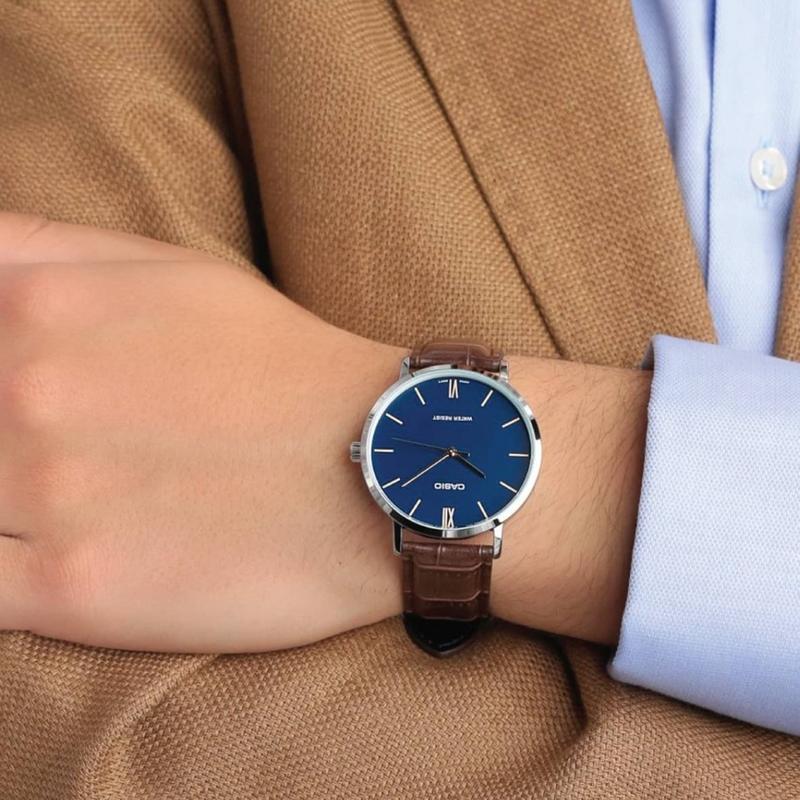 Casio STANDARD Series Heart of Darkness Internet Celebrity Blue Angel Business Casual Versatile Simple Classic Pointer Blue Dial MTP-VT01L-2B