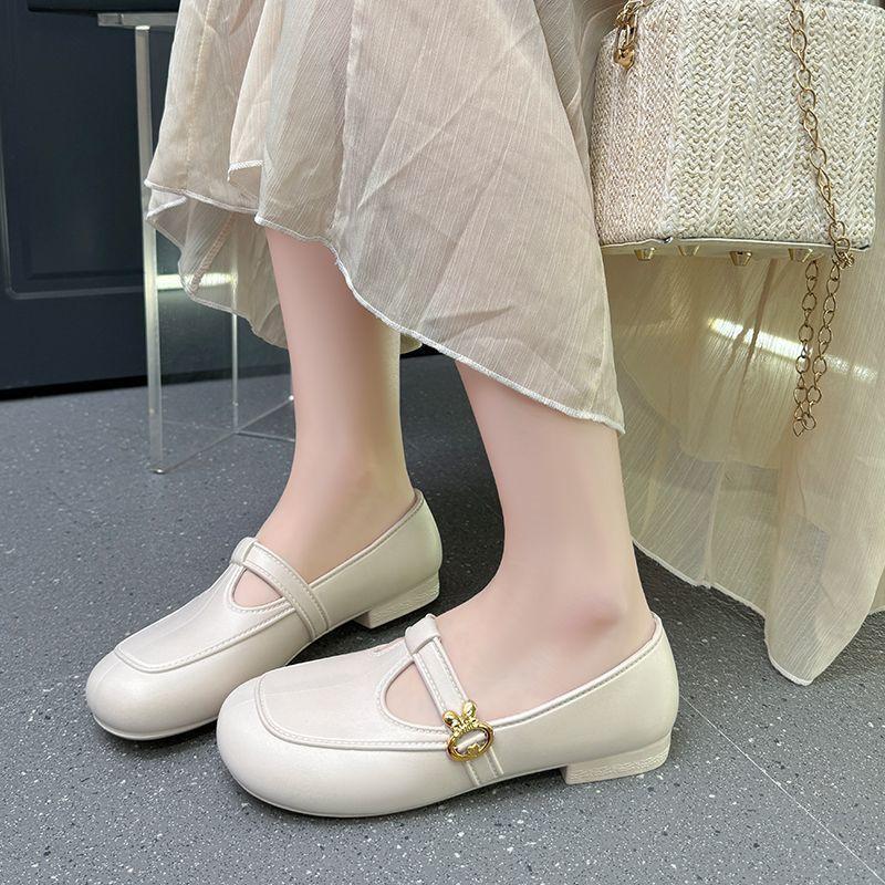Autumn and winter French flat-bottomed small fragrant new simple retro soft-soled Mary Jane single shoes