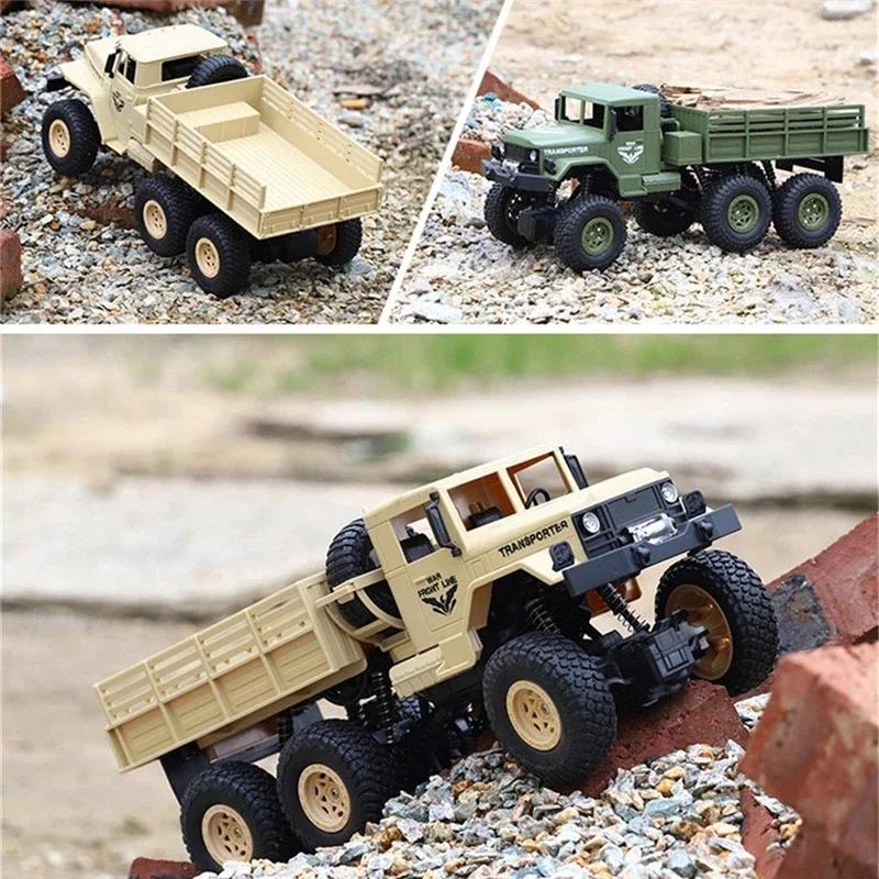 Jjrc Q68 Q69 1/18 2.4G Rc Heavy Truck 4Ch Off-Road Car With Lights 6Wd Brushed Motor Climbing Vehicle Rtr Model Kids Toys Boys