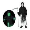 [Angenster] Grim Reaper Cosplay Costume, Halloween, Children's, 3-Piece Set, Full Body Cosplay, Skeleton Skull Costume, Luminous Costume, Ghost